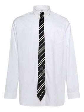 Vetements Tie Detail Shirt White Black Men’s Small